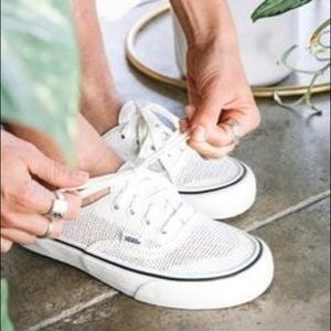 Limited edition cream mesh vans